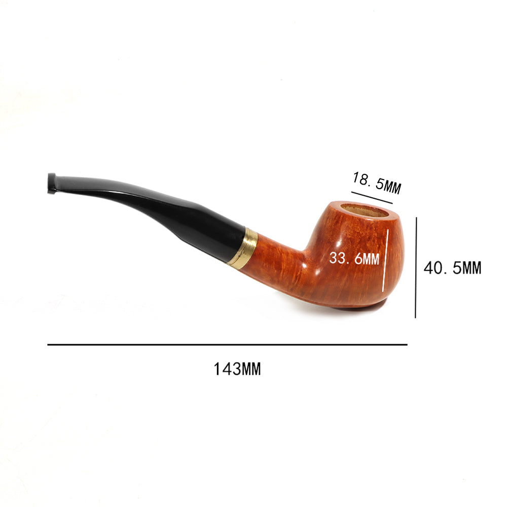 Handmade Briar Wood Tobacco Pipes Apple Shape Smooth Finished With Ebonite Stem