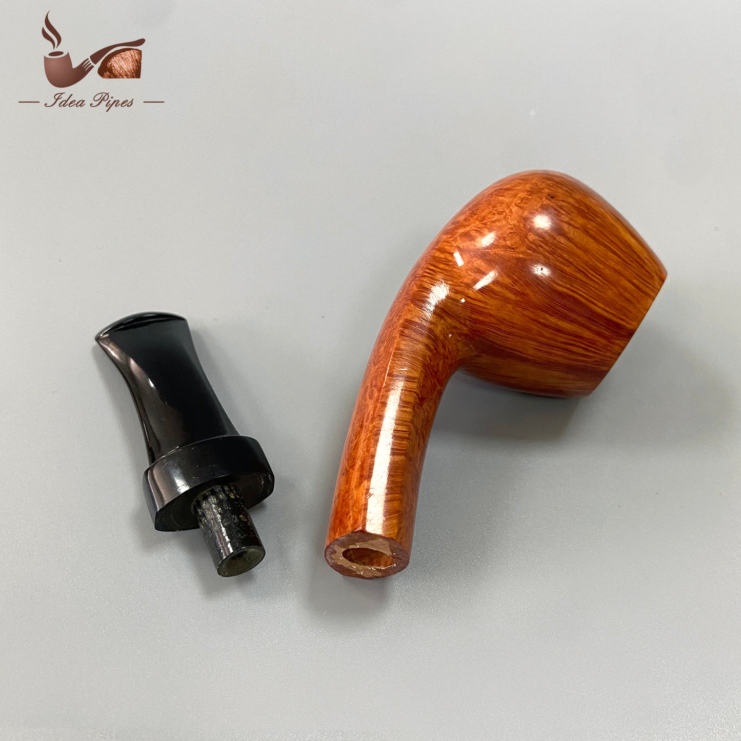 long Stem Brandy-Style Briar Wood Tobacco Smoking Pipe – Handcrafted Wooden Pipe for Men, Pack of 12 for Collectors & Retail