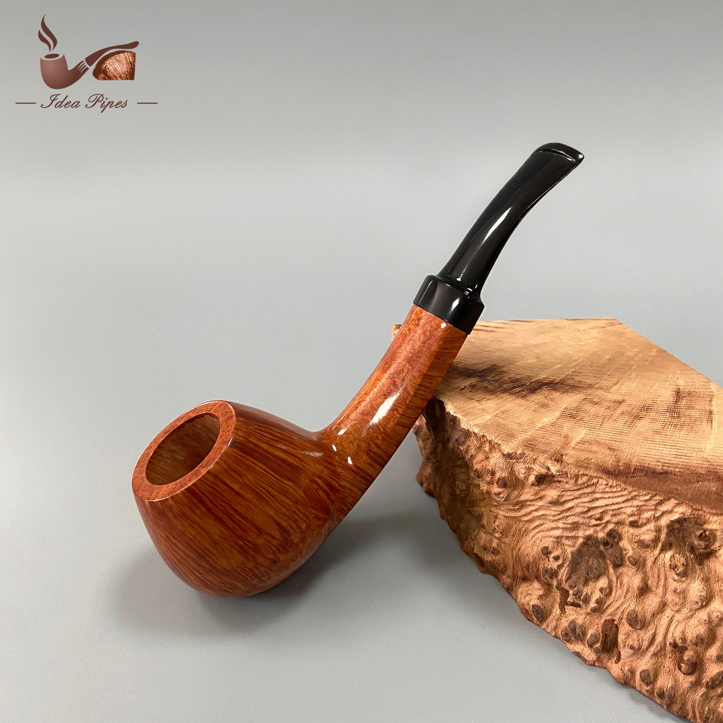 long Stem Brandy-Style Briar Wood Tobacco Smoking Pipe – Handcrafted Wooden Pipe for Men, Pack of 12 for Collectors & Retail