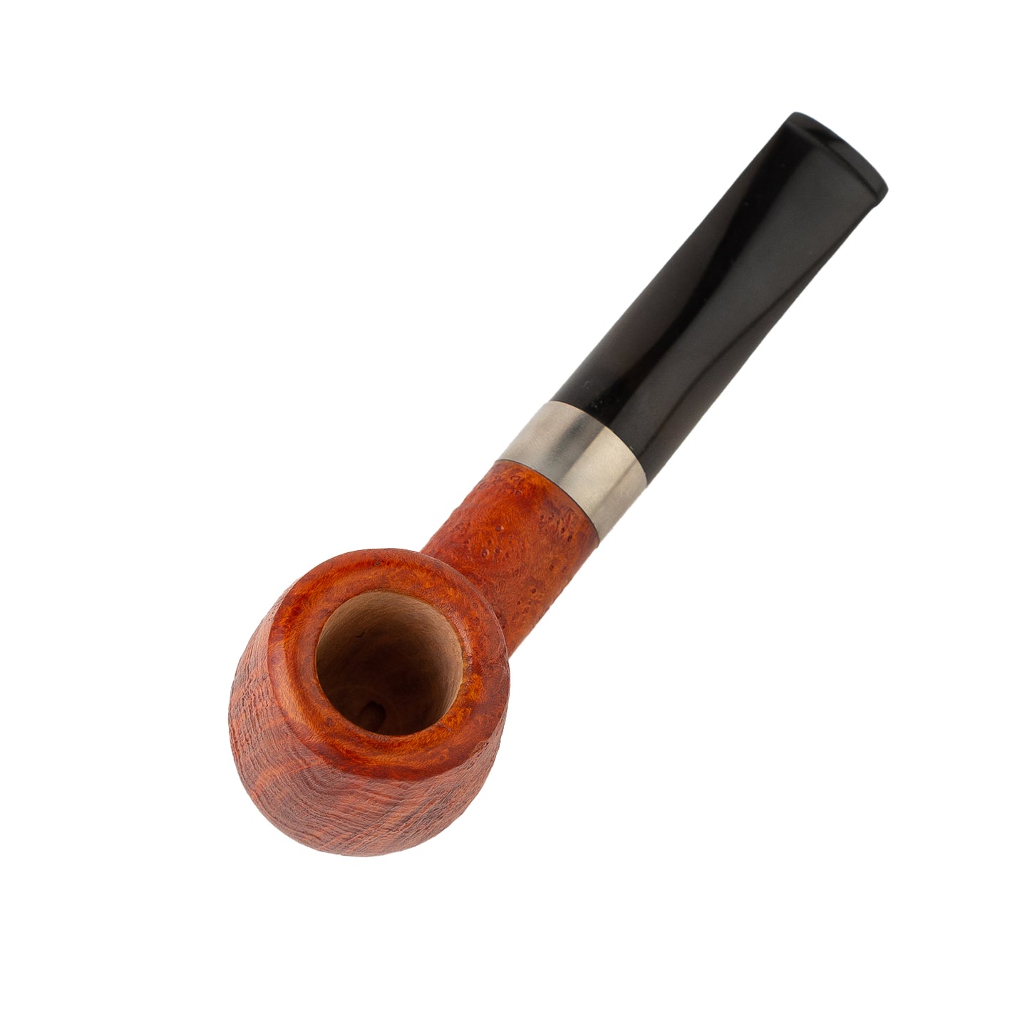 Conical Stem Billiard Briar Wood Tobacco Pipe with Titanium Alloy Decorative Ring – Handcrafted Wooden Smoking Pipe for Men,Pack of 12 for Collectors & Retail
