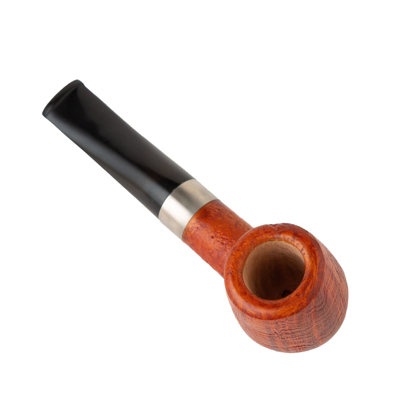 Conical Stem Billiard Briar Wood Tobacco Pipe with Titanium Alloy Decorative Ring – Handcrafted Wooden Smoking Pipe for Men,Pack of 12 for Collectors & Retail