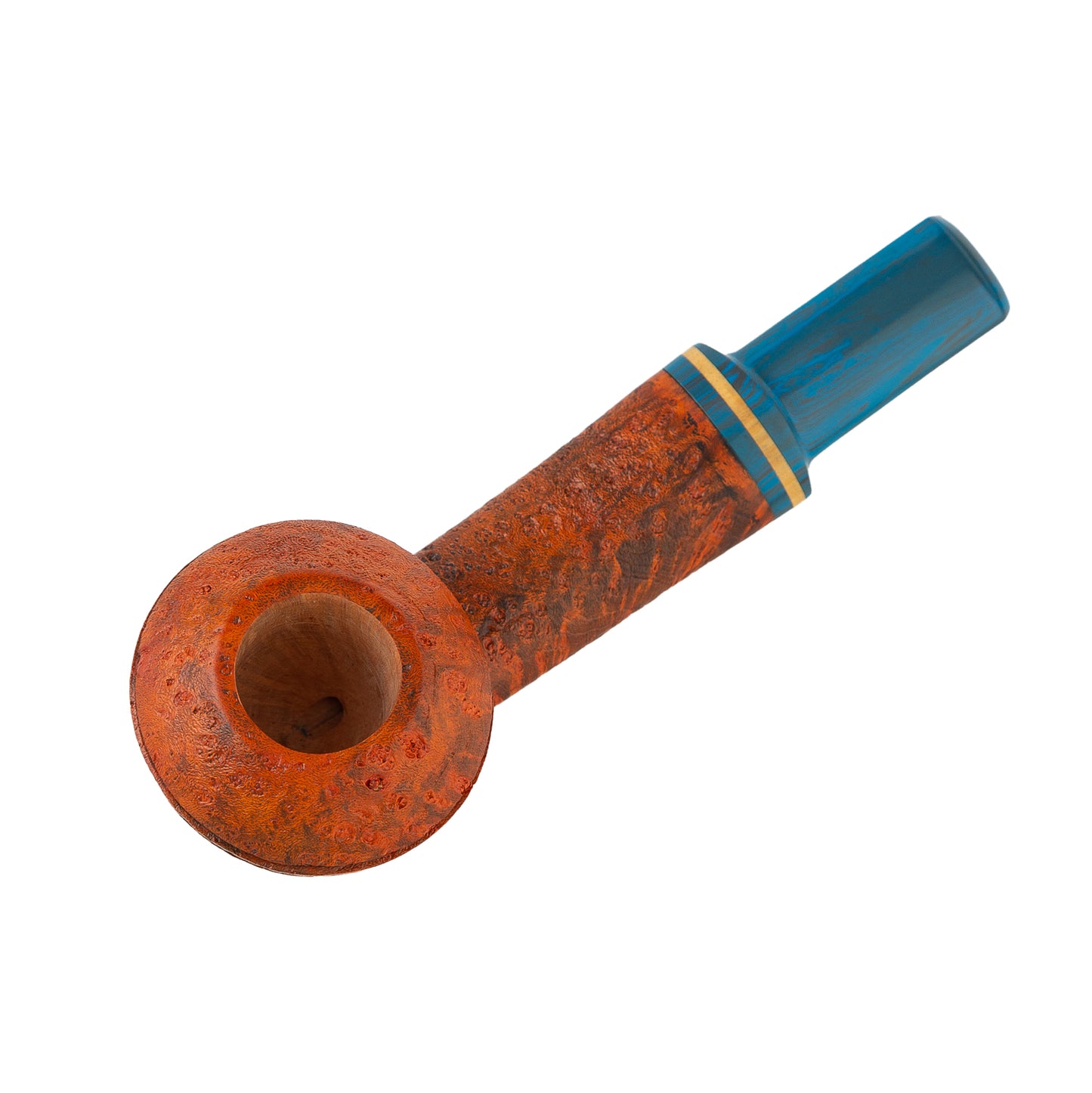 Flat Stem Flying Saucer Bullhead Briar Wood Tobacco Smoking Pipe – Handcrafted Wooden Pipe for Men, Pack of 12 for Collectors & Retail