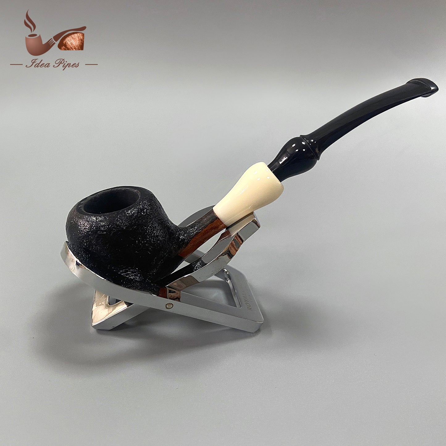 Small Briar Acorn Pipe with Horn Stem, Sold in Packs of 12