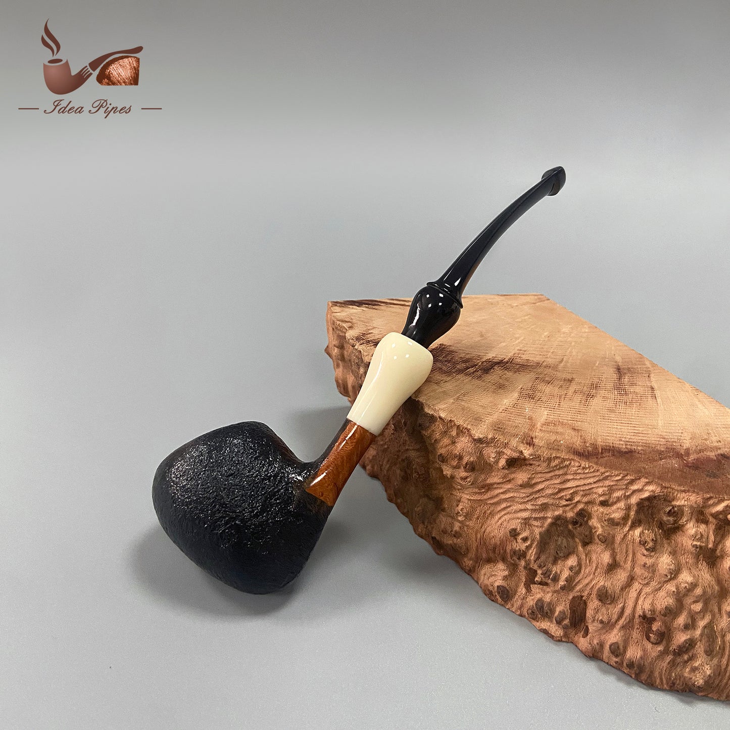 Small Briar Acorn Pipe with Horn Stem, Sold in Packs of 12