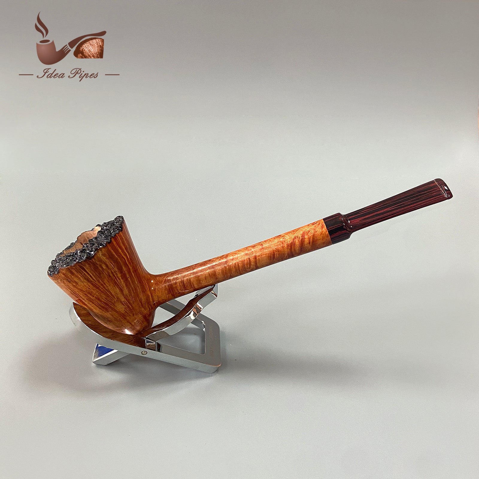 Handcrafted Hammer-Shaped Tobacco Pipe | German Vulcanized Rubber Bite | Aged Italian Briarwood | Filterless Design for Pure Smoking Experience