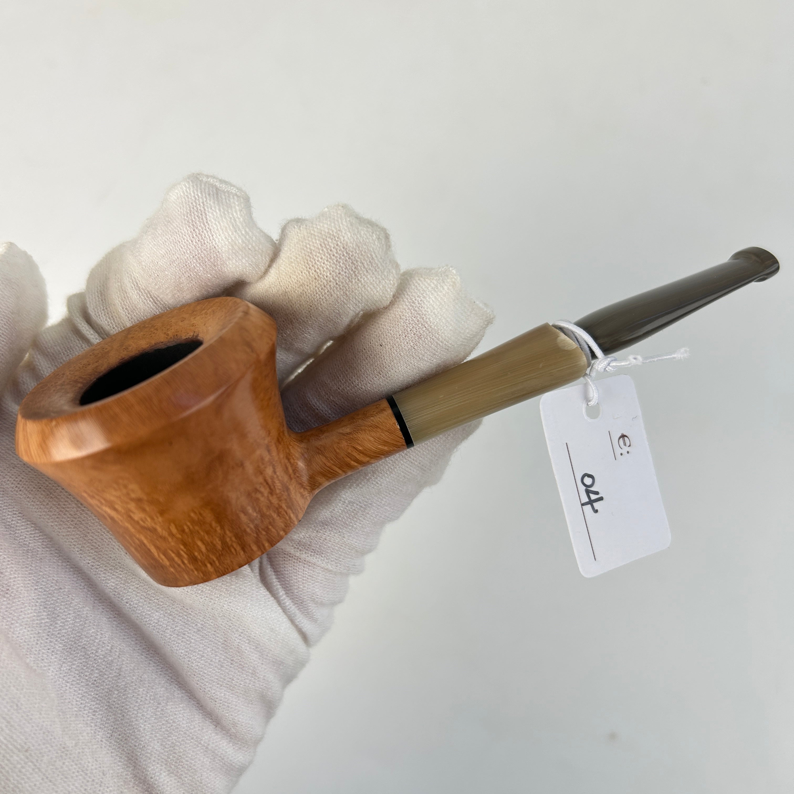 IDEA PIPES Handmade Briar Wood Tobacco Pipes Smooth Finished pot Shape with Ebonite Stem
