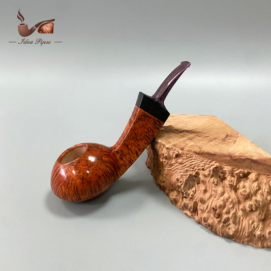 Long Stem Tomato-Shaped Briar Wood Tobacco Smoking Pipe – Handcrafted Wooden Pipe for Men, Pack of 12 for Collectors & Retail