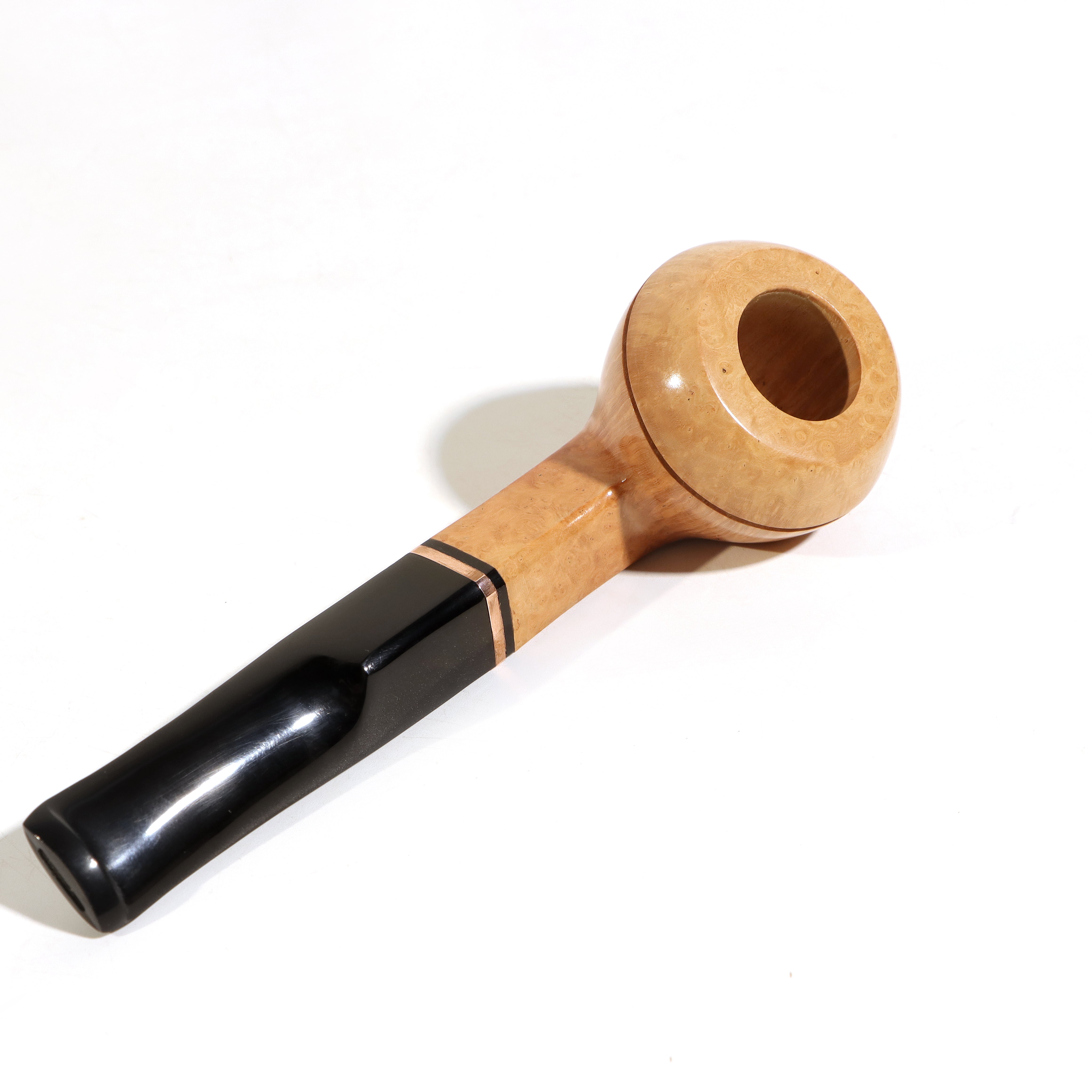 Idea Pipes straight Briar Wood Color Tobacco Pipe Bulldog Shape No Filter With Ebonite Stem