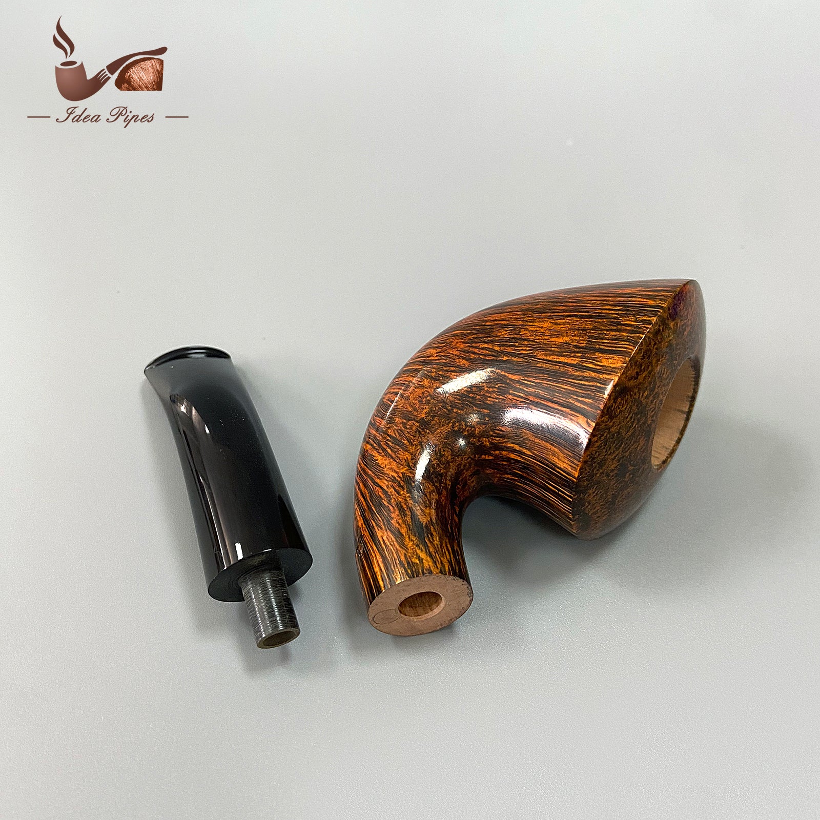 Handmade Large Freeform Tobacco Pipe | German Vulcanized Rubber Mouthpiece | Aged Italian Briar Wood | Filterless Design