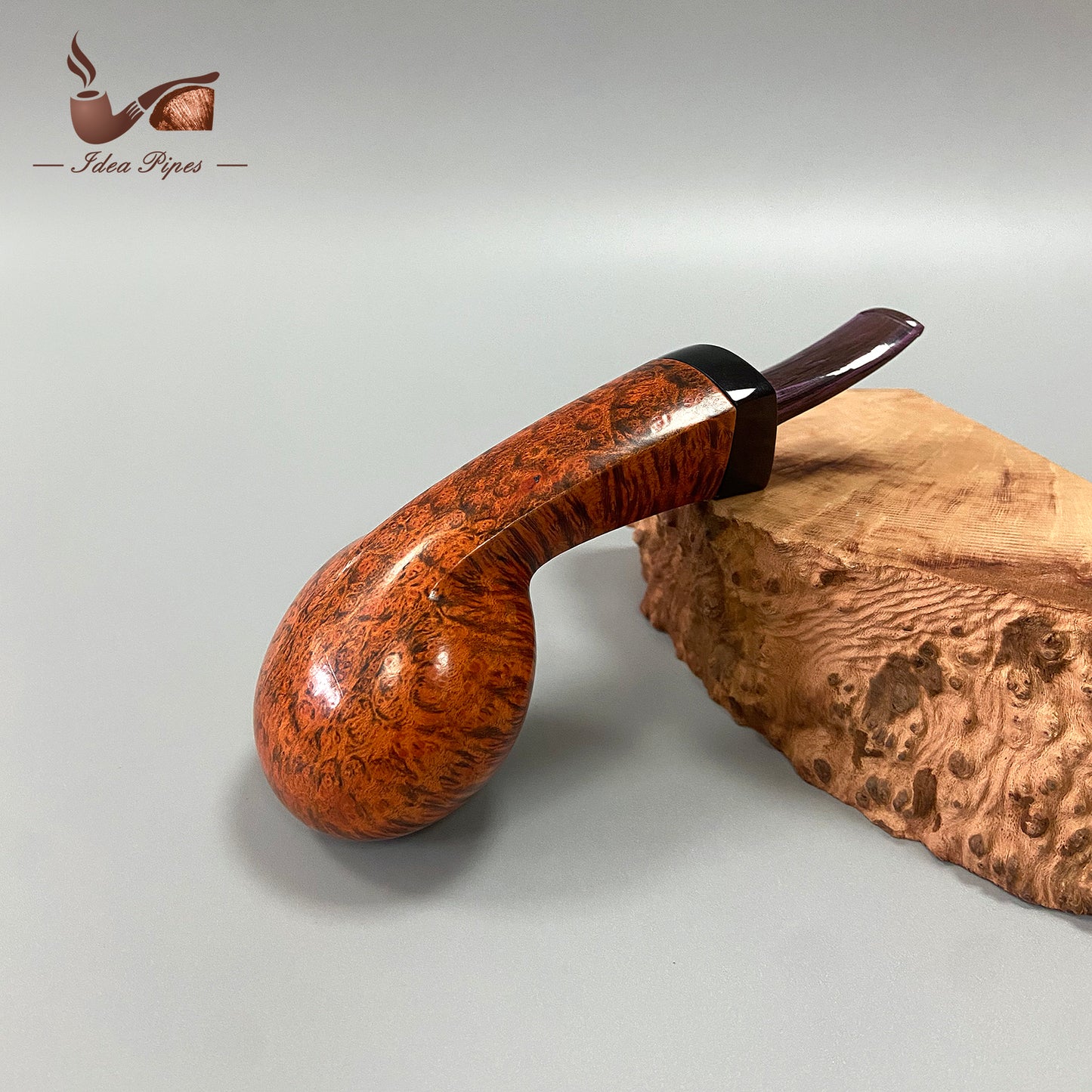 Long Stem Tomato-Shaped Briar Wood Tobacco Smoking Pipe – Handcrafted Wooden Pipe for Men, Pack of 12 for Collectors & Retail