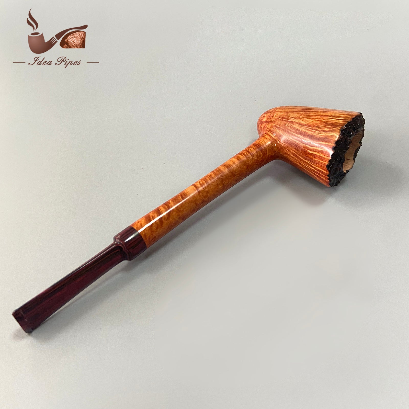 Handcrafted Hammer-Shaped Tobacco Pipe | German Vulcanized Rubber Bite | Aged Italian Briarwood | Filterless Design for Pure Smoking Experience