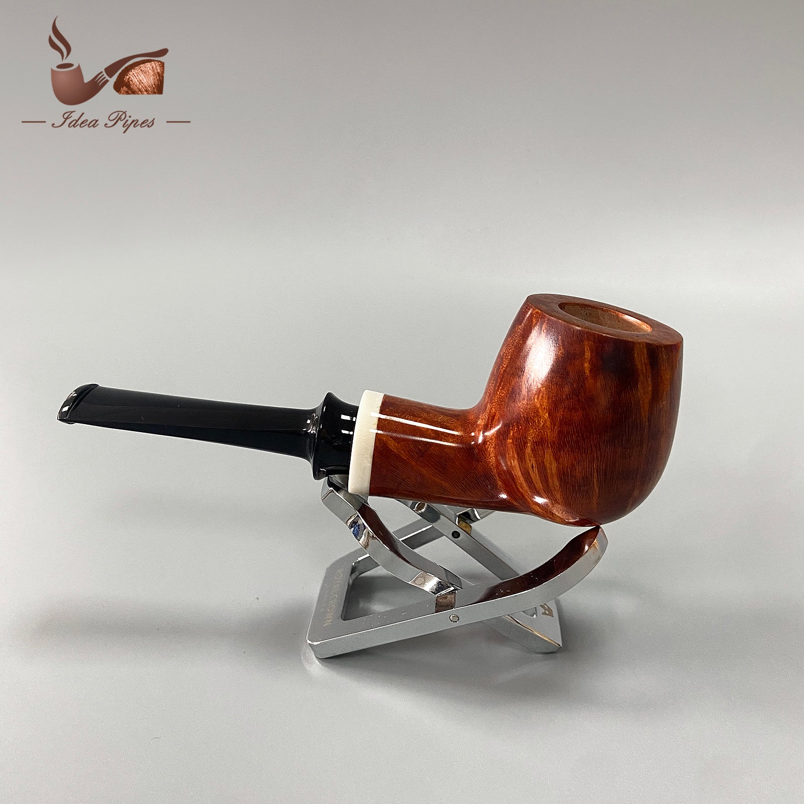Handcrafted Bone Inlay POT Pipe | German Vulcanized Rubber Mouthpiece | Aged Italian Briarwood | Filterless Tobacco Pipe for Smooth Smoking Experience