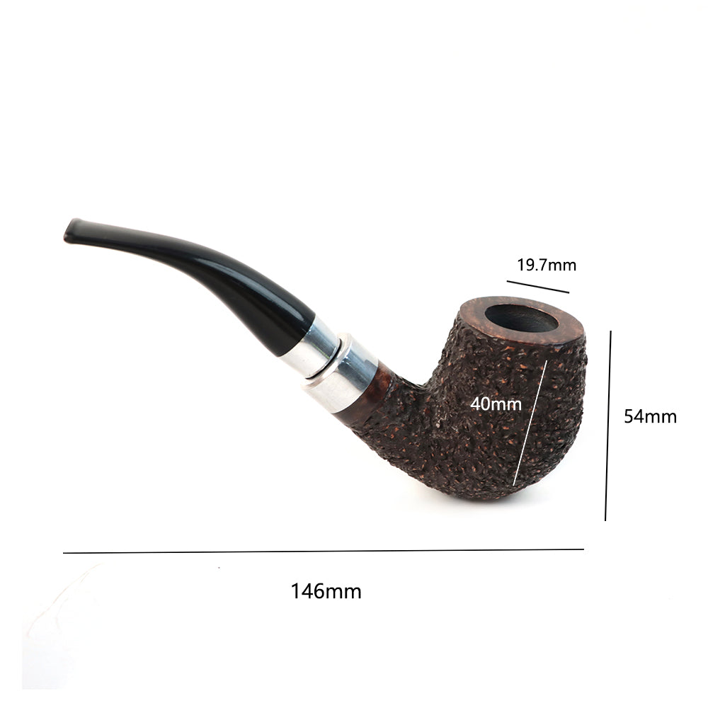 Idea Pipes Half Bent Briar Tobacco Pipe Smooth Finished 9MM Filter