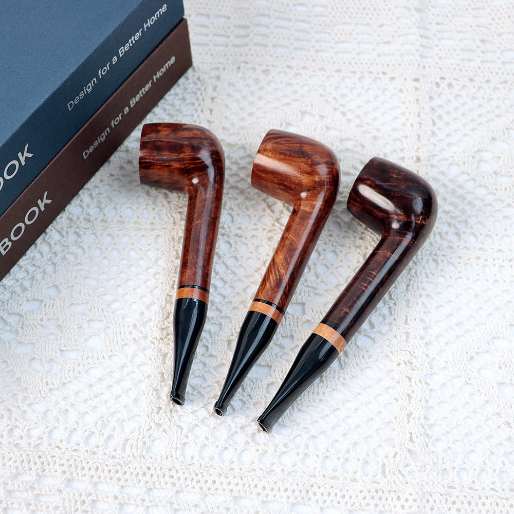 IDEA PIPES  Handmade  Briar  Tobacco Pipes Smooth Finished With Ebonite stem