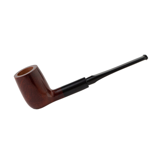 Military Mount Billiard Briar Wood Tobacco Smoking Pipe with Small Silver Dot – Handcrafted Wooden Pipe for Men,  Pack of 12 for Collectors & Retail