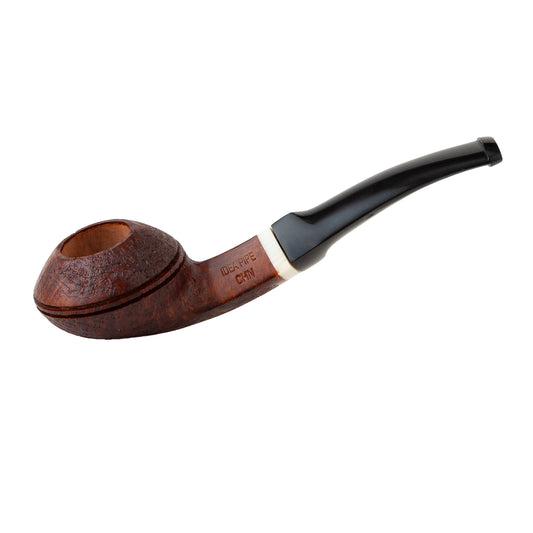Slightly Bent Briar Wood Bulldog Tobacco Pipe – Handcrafted Wooden Smoking Pipe for Men,  Pack of 12 for Collectors & Retail