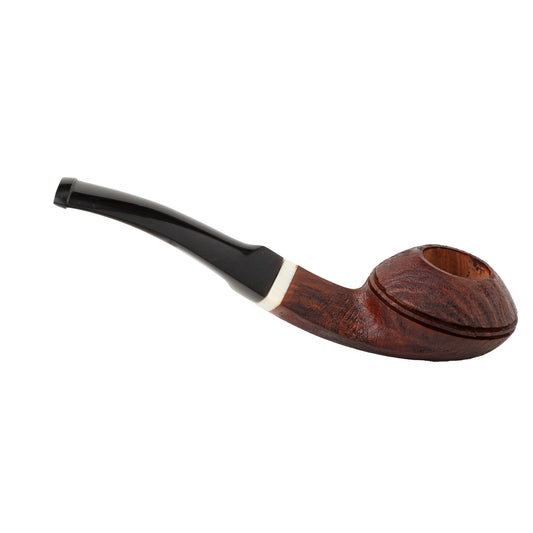 Slightly Bent Briar Wood Bulldog Tobacco Pipe – Handcrafted Wooden Smoking Pipe for Men,  Pack of 12 for Collectors & Retail