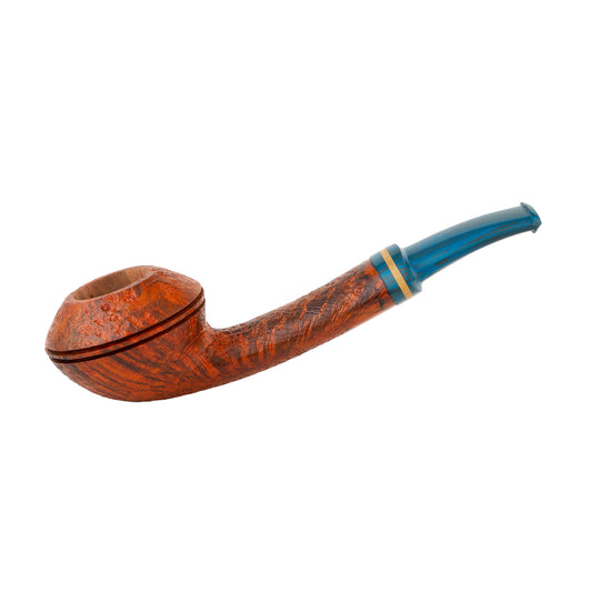 Flat Stem Flying Saucer Bullhead Briar Wood Tobacco Smoking Pipe – Handcrafted Wooden Pipe for Men,  Pack of 12 for Collectors & Retail