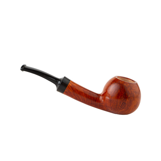Long Stem Apple-Shaped Briar Wood Tobacco Smoking Pipe – Handcrafted Wooden Pipe for Men,  Pack of 12 for Collectors & Retail