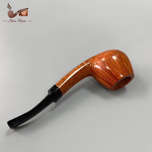 long Stem Brandy-Style Briar Wood Tobacco Smoking Pipe – Handcrafted Wooden Pipe for Men, Pack of 12 for Collectors & Retail