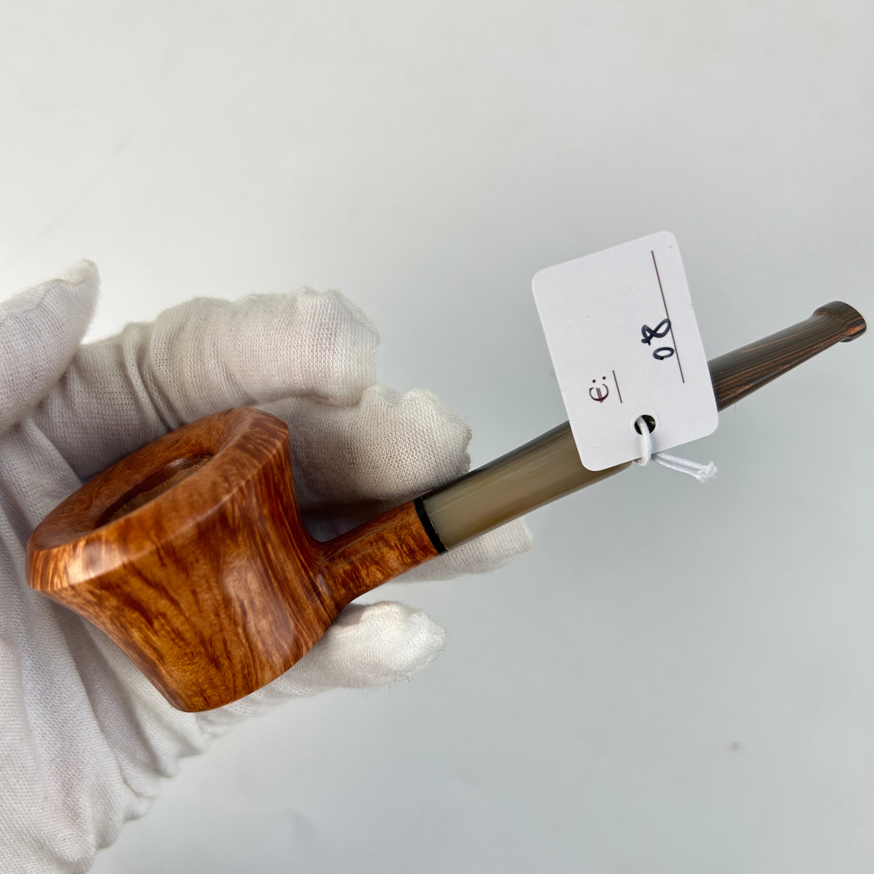 IDEA PIPES Handmade Briar Wood Tobacco Pipes Smooth Finished pot Shape with Ebonite Stem