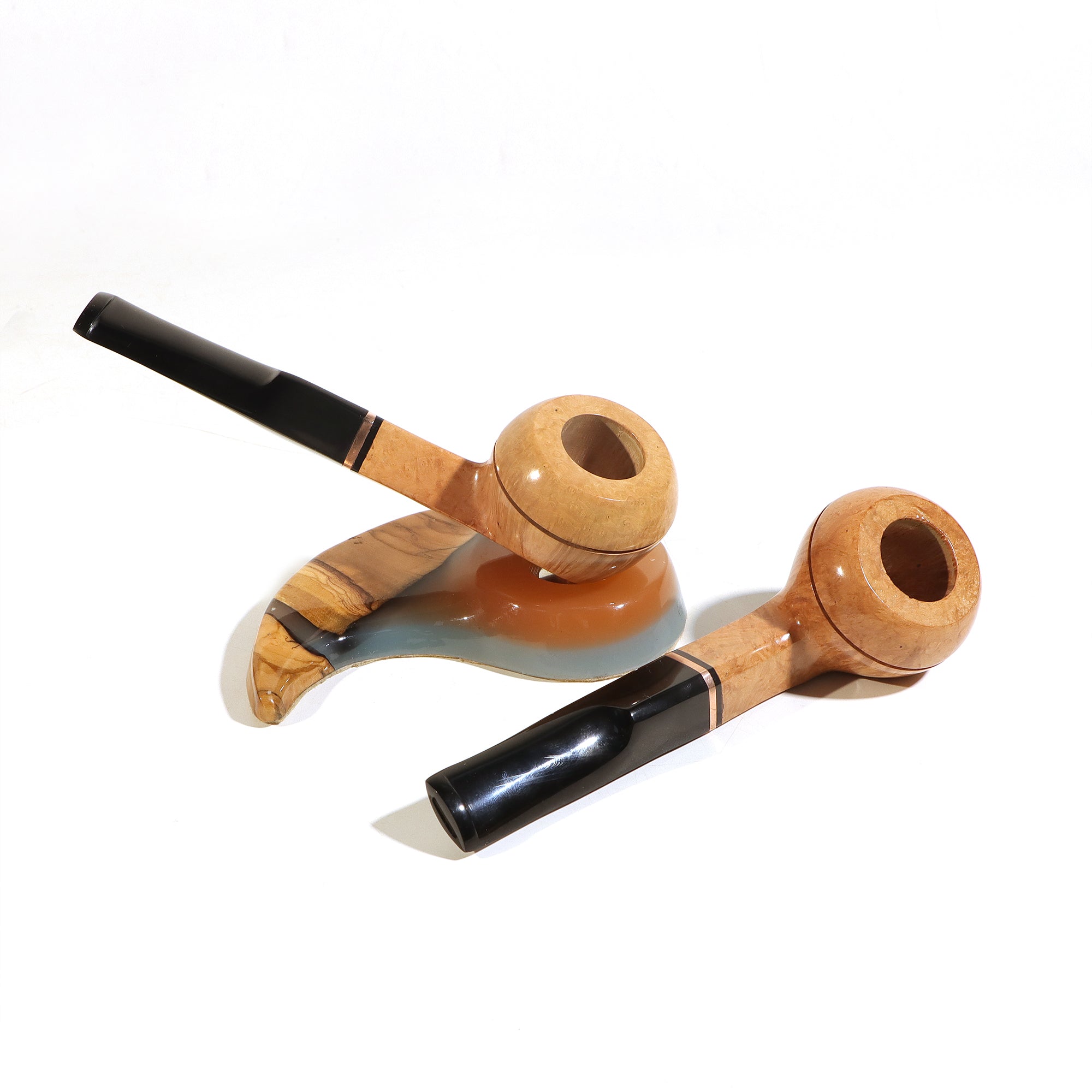 Idea Pipes straight Briar Wood Color Tobacco Pipe Bulldog Shape No Filter With Ebonite Stem