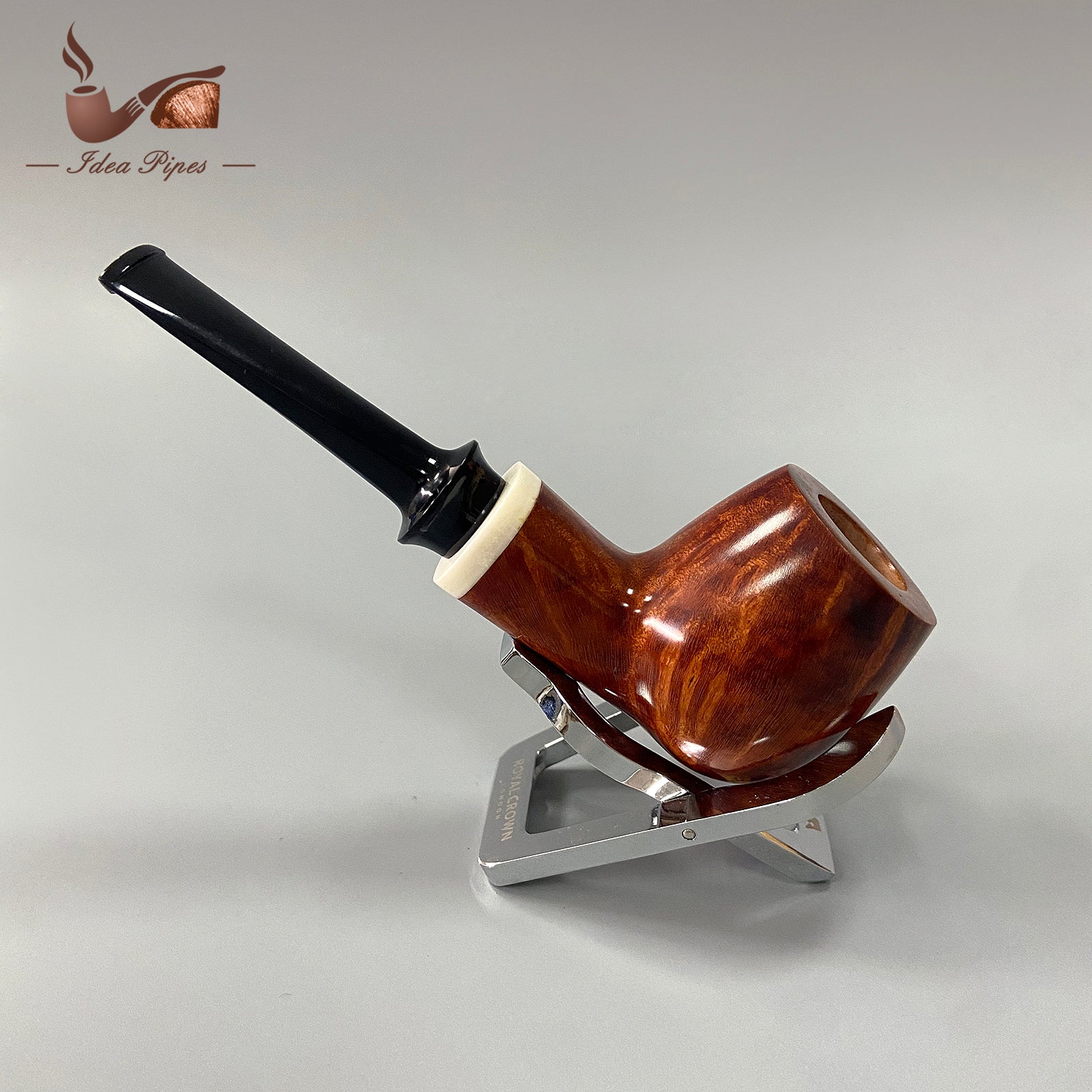 Handcrafted Bone Inlay POT Pipe | German Vulcanized Rubber Mouthpiece | Aged Italian Briarwood | Filterless Tobacco Pipe for Smooth Smoking Experience