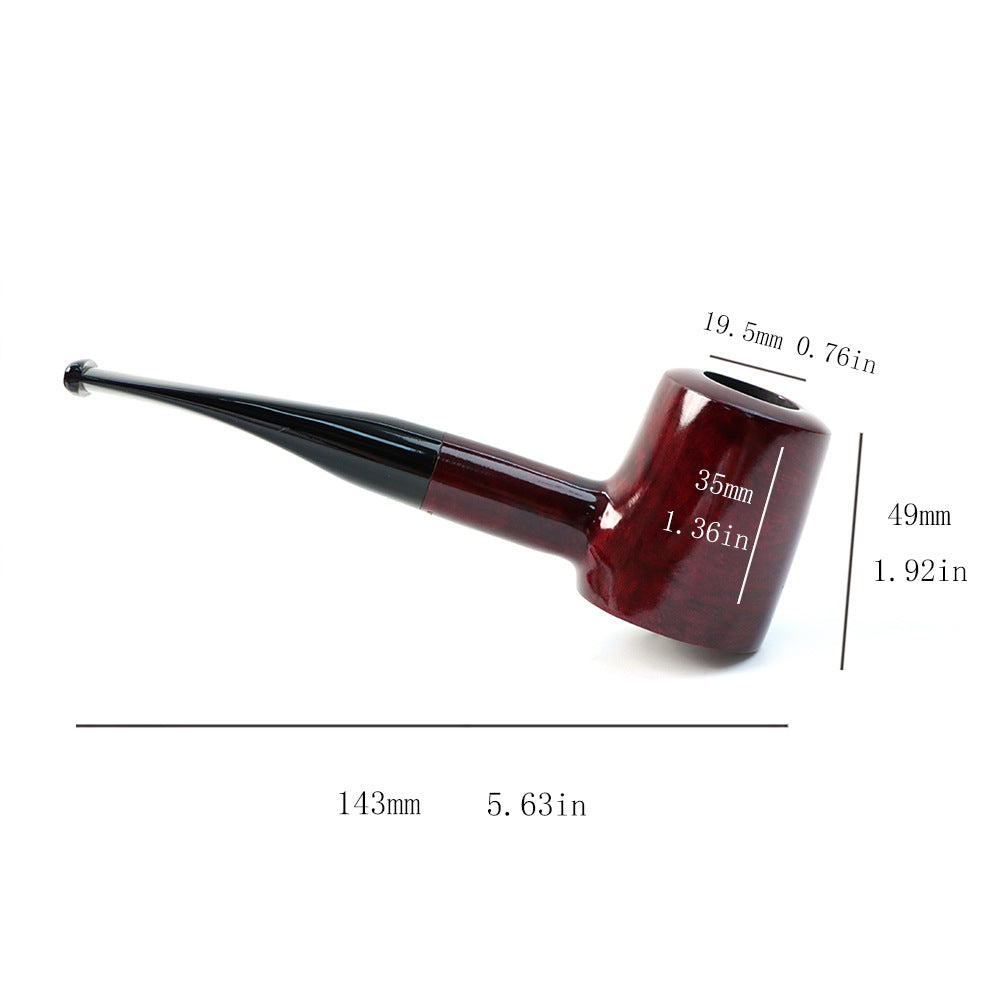 IDEA PIPES Briar Wood Tobacco Pipe Hammer Shape 9MM Filter Smooth Finshed