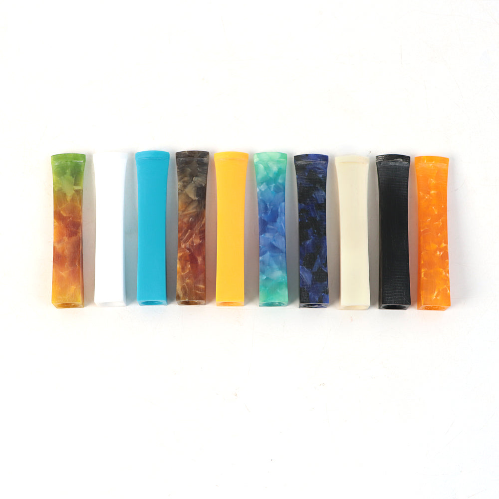 Acrylic Production of High Quality and High Precision Briar Tobacco Smoking Pipe Mouthpiece Stem Unpolished  Square Shape 6 pieces / a lot  WithoutTeon