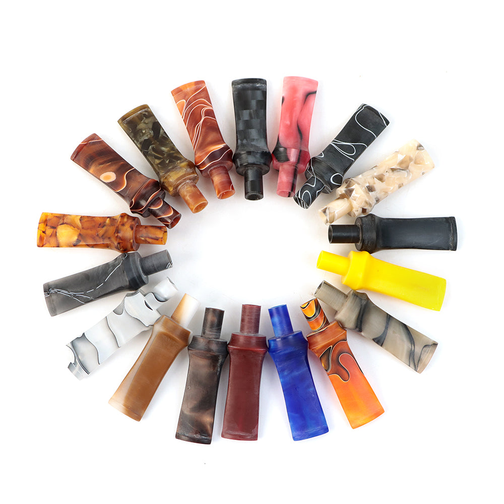 Acrylic and Ebonite Production of High Quality and High Precision Briar Tobacco Smoking Pipe Mouthpiece Stem Unpolished Special Shape 6 pieces