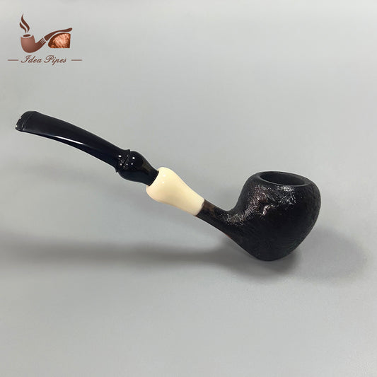 Small Briar Acorn Pipe with Horn Stem, Sold in Packs of 12