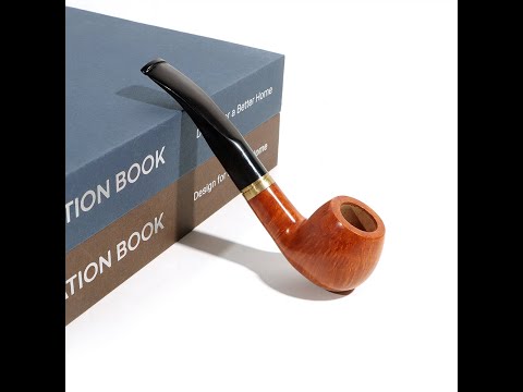 Handmade Briar Wood Tobacco Pipes Apple Shape Smooth Finished With Ebonite Stem