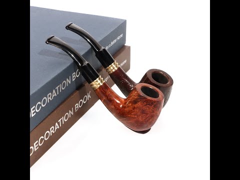 Handmade 1/4 Bent Briar Wood Tobacco Pipes Smooth And Sandblast Finished With Ebonite Stem